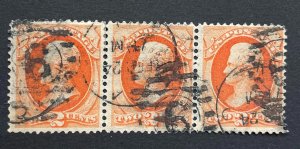 United States, US Sc. #178, strip of three