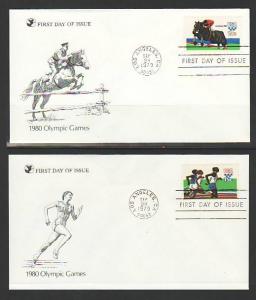 US 1791-1794 Olympics Readers Digest 1979 S/4 U/A FDC 