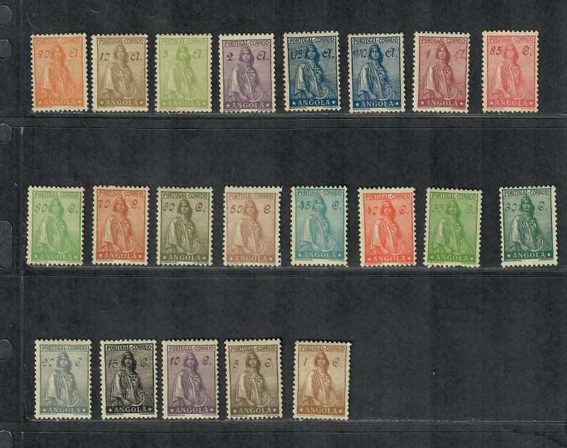 Angola Sc#243-262 M/H/VF, Some Light Gum Toning Spots, Cv. $137.30