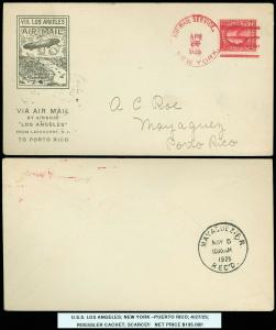 RED 4/27/1925 NY CDS, SIEGER U.S.S. LOS ANGELES Flight to MAYAGÜEZ, PUERTO RICO!