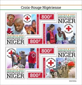 2021/08 - NIGER - RED CROSS                  4V  complet set    MNH ** T