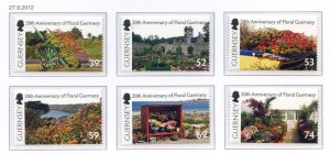 Guernsey 2012 Floral Guernsey Set SG1435/1440 Unmounted Mint