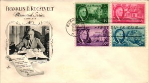 #930-933 Franklin D. Roosevelt FDR COMBO - Artcraft Cachet DH