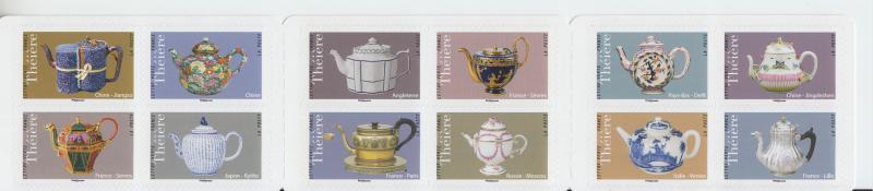 2018 France Tea Pots 12 SA Bklt (Scott NA) MNH