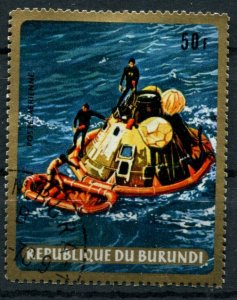 Burundi Sc#C106 Used, 50fr multi, Moon Landing (1969)