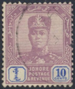Johore  Malaya  SC#  91 Used  see details & scans