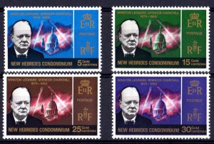 New Hebrides British 1966 Sc#112/115 CHURCHILL MEMORIAL ISSUE Set (4) MNH