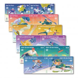 Stamps of UN 2022 - Sport for Peace 2022.