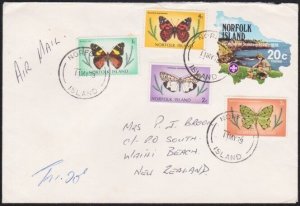 NORFOLK IS 1979 cover to New Zealand - great franking......................B3643