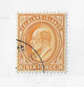 Falkland Islands Sc #26 6p orange used VF