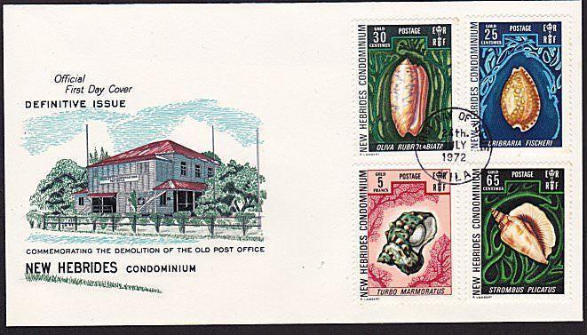 NEW HEBRIDES 1972 Shells FDC...............................................68413