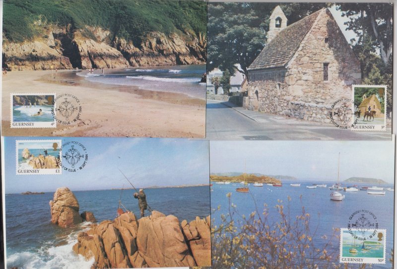 Guernsey 1984 Scenes complete as issued set of 10 Maxicards