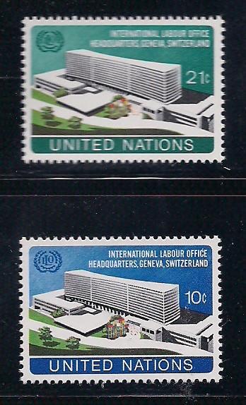 UN NY Sc# 244 245 UN Headquarters Geneva MNH