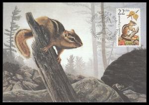 #2297 Eastern Chipmunk Wildlife Maxi FDC
