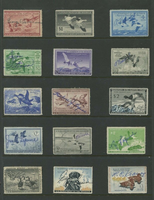 United States Federal Hunting Duck Stamps #RW13-RW48 F/VF Used Set 