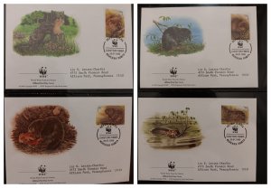 O) 1995 BELARUS, WWF - WORLD WILDLIFE FUND, BEAVER, CASTOR - HABITAT, FDC XF