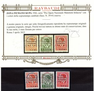 Kupa River Zone No. 39/41 colors changed - MNH