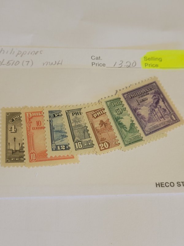 Philippines #504-510. mnh