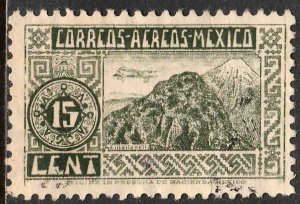 MEXICO C172, 15¢ 1934 Definitive Wmk Gobierno... 279 USED. F-VF. (705)