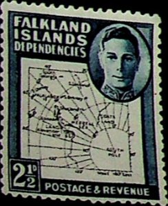 Falkland Islands, Dependencies 1949 SG G11b MH KGVI (002717)