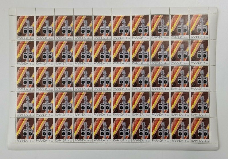 Rwanda 1983 - World Communications Year - 8v Sheets of 50 - Scott 1175-82 - MNH 