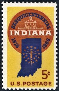 SC#1308 5¢ Indiana Statehood Issue (1966) MNH