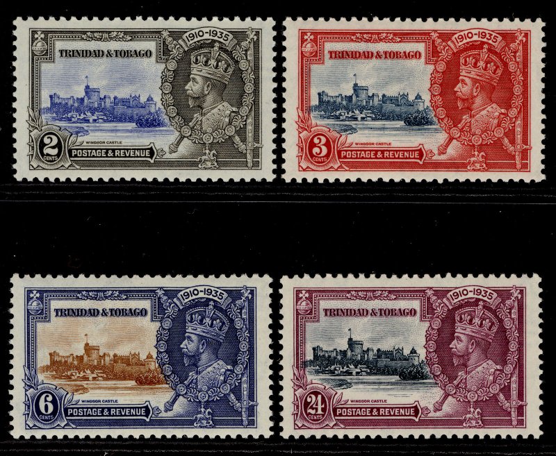 TRINIDAD & TOBAGO GV SG239-242, SILVER JUBILEE set, LH MINT. Cat £16.