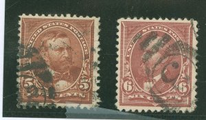 United States #255-256 Used Multiple