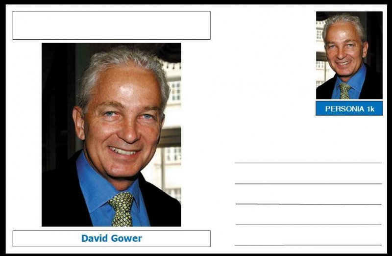 Personalities - souvenir postcard (glossy 6x4) - David Gower 