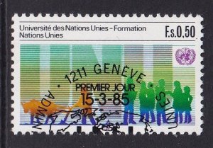 United Nations Geneva  #131 cancelled  1985  UN University 50c