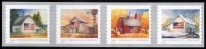 U.S.#5684-87 Flags on Barns 10c Coil Strip of 4,  MNH.  Presorted=10c