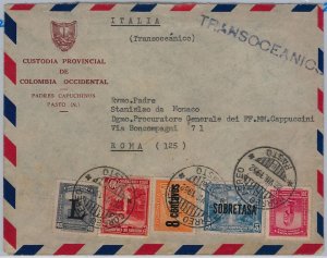 39593 - COLOMBIA -  POSTAL HISTORY - AIRMAIL COVER to ITALY -  1952