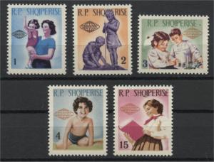 ALBANIA  INTERNATIONAL CHILDREN'SVDAY 1965  NH SET