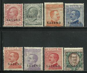 Saseno # 1-8, MInt Never Hinge