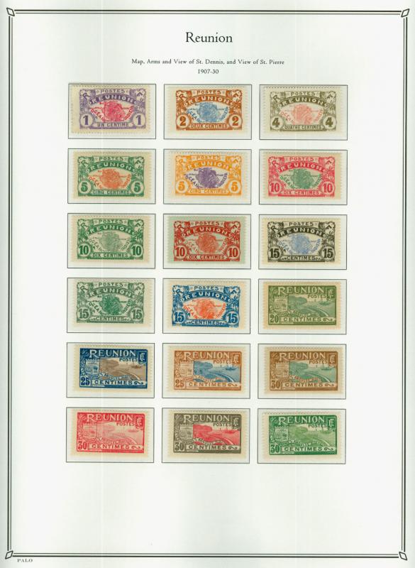 French Colonies - REUNION ISLAND 1885-1939 Fabulous MINT COLLECTION very high cv