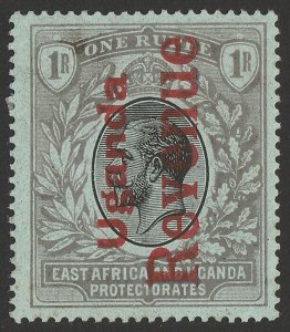 UGANDA 1918 'Uganda Revenue' red on KGV 1R, wmk mult crown. Very rare mint. 