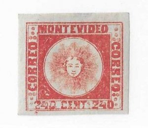 Uruguay Sc #6b  240 cent.  brick red shade OG VF