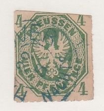 PRUSSIA #15 USED CUT INTO AT TOP