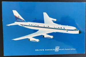 1960 Santa Fe MN USA Postcard Cover To Washington DC Deltas Convair 880