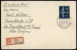 Germany 1944 Airmail Service Luftpostdienst 1918 Expo Wien Registered Cov G71688