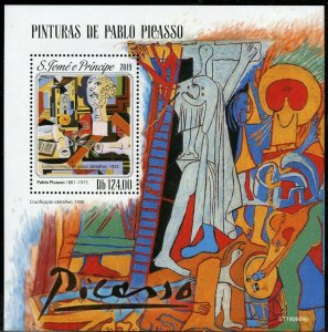 SAO TOME 2019  PAINTINGS OF PABLO PICASSO  SOUVENIR SHEET  MINT NH