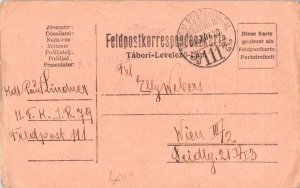 Austria Soldier's Free Mail 1915 Tabori Postahivatal  111 Postcard to Vienna ...