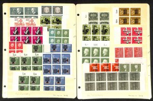 Germany Stamp Collection on 12 Stock Pages, Mint Never Hinged Blocks