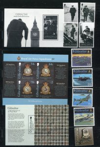 Gibraltar 1489-1508, 1514-1539 Stamps From the Official 2015 Year Book MNH