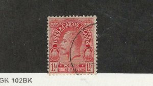 Turks Caicos, Postage Stamp, #47 Used, 1925, JFZ