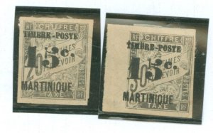 Martinique #24-25 Unused Souvenir Sheet