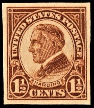 US 631 MNH VF 1-1/2 Cent Harding Imperforate