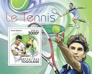 TOGO - 2011 - Tennis - Perf Souv Sheet - Mint Never Hinged