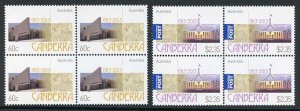 Australia SG3948/9 2013 Centenary of Canberra Set in Blocks of 4 U/M