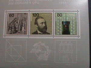 GERMANY- SC#1420-1984 19TH ANNIVERSARY OF UPU CONGRESS- MNH S/S SHEET VF